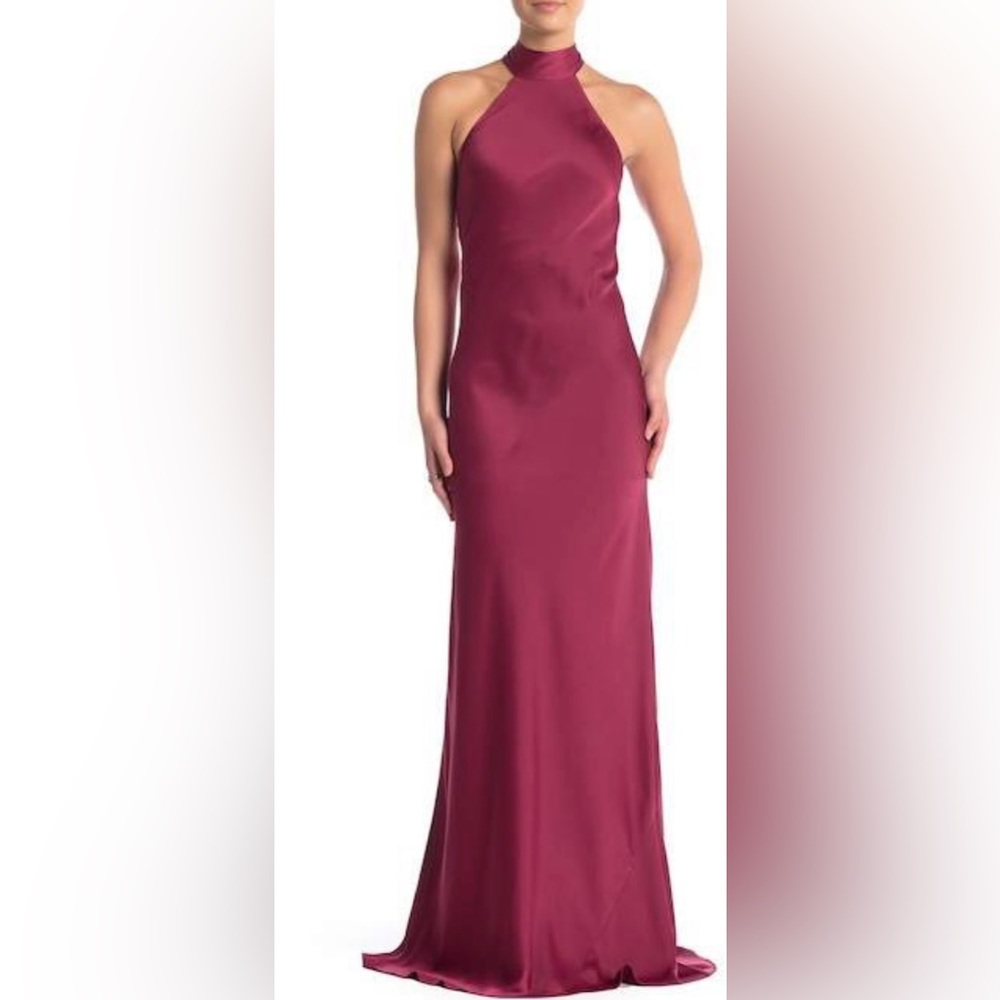 Jay Godfrey high neck tie back gown size 4